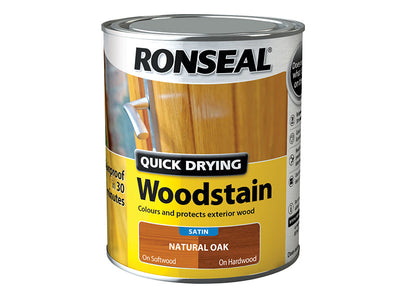 Ronseal Quick Drying Woodstain Satin Natural Oak 750ml – – Now available at MTN Shop UK.