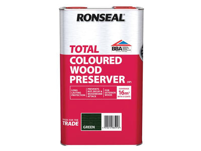 Ronseal Trade Total Wood Preserver Green 5 litre – – Now available at MTN Shop UK.