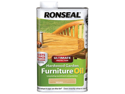 Ronseal Ultimate Protection Hardwood Garden Furniture Oil Natural 1 litre – – Now available at MTN Shop UK.
