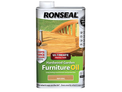 Ronseal Ultimate Protection Hardwood Garden Furniture Oil Natural Clear 500ml – – Now available at MTN Shop UK.