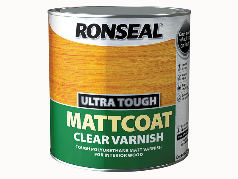 Ronseal Ultra Tough Mattcoat Internal Clear Varnish 2.5 litre – – Now available at MTN Shop UK.