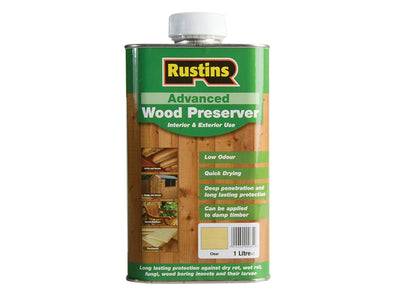 Rustins Advanced Wood Preserver Clear 1 litre – – Now available at MTN Shop UK.