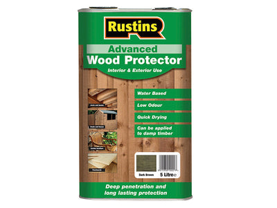 Rustins Advanced Wood Preserver Dark Brown 5 litre – – Now available at MTN Shop UK.