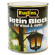 Rustins  Satin Black Paint Quick Drying 250ml