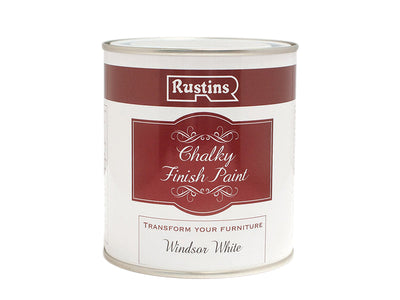 Rustins Chalky Finish Paint Windsor White 500ml – – Now available at MTN Shop UK.