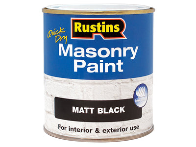 Rustins Quick Dry Masonry Paint Matt Black 250ml – – Now available at MTN Shop UK.