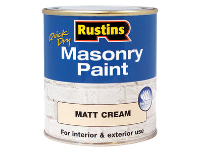 Rustins Quick Dry Masonry Paint Matt Cream 250ml – – Now available at MTN Shop UK.