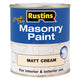 Rustins  Quick Dry Masonry Paint Matt Cream 250ml