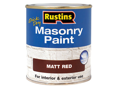 Rustins Quick Dry Masonry Paint Matt Red 250ml – – Now available at MTN Shop UK.