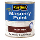 Rustins  Quick Dry Masonry Paint Matt Red 250ml