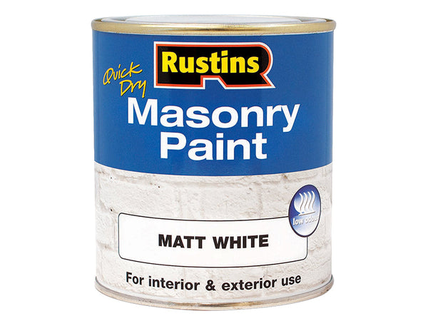 Rustins Quick Dry Masonry Paint Matt White 500ml – – Now available at MTN Shop UK.