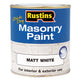 Rustins  Quick Dry Masonry Paint Matt White 500ml