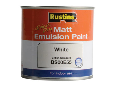 Rustins Quick Dry Matt Emulsion Paint White 250ml – – Now available at MTN Shop UK.