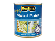 Rustins Quick Drying Metal Paint Smooth Satin White 250ml – – Now available at MTN Shop UK.