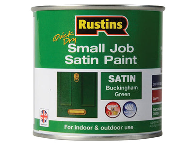 Rustins Quick Dry Small Job Satin Paint Buckingham Green 250ml – – Now available at MTN Shop UK.