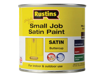 Rustins Quick Dry Small Job Satin Paint Buttercup 250ml – – Now available at MTN Shop UK.