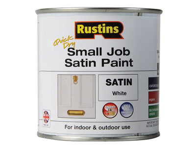 Rustins Quick Dry Small Job Satin Paint White 250ml – – Now available at MTN Shop UK.