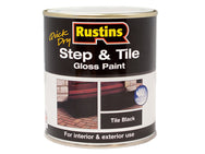 Rustins Quick Dry Step & Tile Paint Gloss Black 500ml – – Now available at MTN Shop UK.