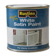 Rustins  Quick Dry White Satin Paint 250ml