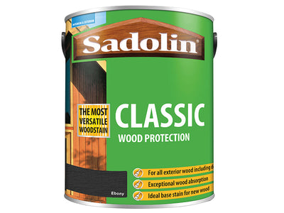 Sadolin Classic Wood Protection Ebony 5 litre – – Now available at MTN Shop UK.