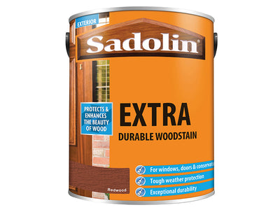Sadolin Extra Durable Woodstain Redwood 5 litre – – Now available at MTN Shop UK.