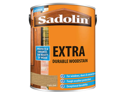 Sadolin Extra Durable Woodstain Light Oak 5 litre – – Now available at MTN Shop UK.