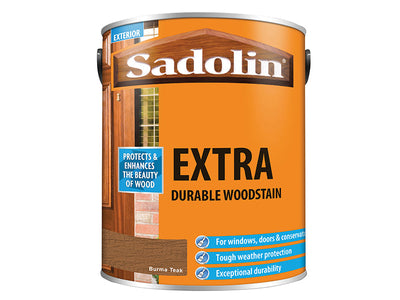 Sadolin Extra Durable Woodstain Burma Teak 5 litre – – Now available at MTN Shop UK.