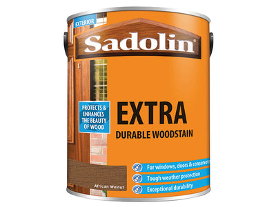 Sadolin Extra Durable Woodstain African Walnut 5 litre – – Now available at MTN Shop UK.