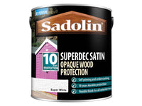 Sadolin  Superdec Opaque Wood Protection Super White Satin 2.5 litre