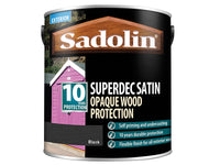 Sadolin  Superdec Opaque Wood Protection Black Satin 2.5 litre