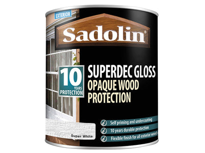 Sadolin Superdec Opaque Wood Protection Super White Gloss 1 litre – – Now available at MTN Shop UK.