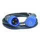 Stage Cable 32A Cable + 3pin Black Plug & Socket 6mm