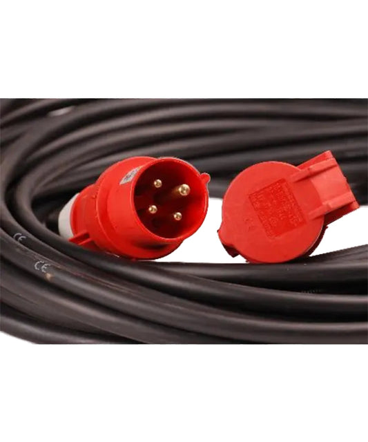 Stage Cable 16A 415V Motor Cable + Red 4pin Plug & Socket – 13Amp to Powercon Mains Lead with Black 1.5mm PVC Cable & fitted with a 13Amp Cable Plug & a Powercon 20Amp Cable Socket Blue - 2 metre long – Now available at MTN Shop UK.