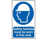 afety Helmets Must Be Worn In This Area