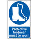 Scan Protective Footwear Must Be Worn - PVC 200 x 300mm