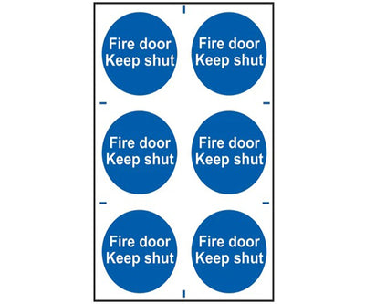 Scan Fire Door Keep Shut - PVC 200 x 300mm