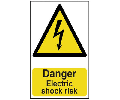 Scan Danger Electric Shock Risk - PVC 200 x 300mm – – Now available at MTN Shop UK.