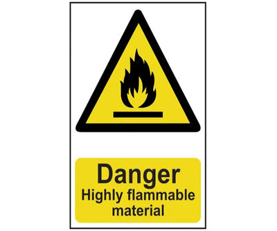 Danger Highly Flammable Material - PVC