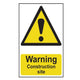 Scan Warning Construction Site - PVC 200 x 300mm