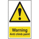 Scan Warning Anti Climb Paint - PVC 200 x 300mm