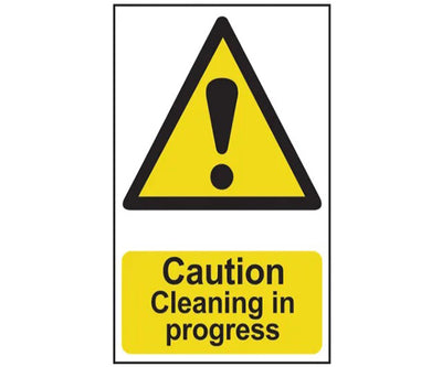 Caution Cleaning In Progress - PVC