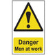 Scan Danger Men At Work - PVC 200 x 300mm