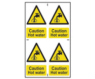 Caution Hot Water - PVC 