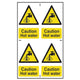 Scan Caution Hot Water - PVC 200 x 300mm
