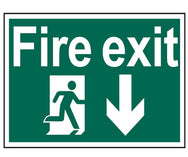 Fire Exit Running Man Arrow Down