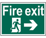Fire Exit Running Man Arrow Right - PVC