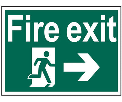 Fire Exit Running Man Arrow Right - PVC