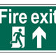 Scan Fire Exit Running Man Arrow Up - PVC 300 x 200mm