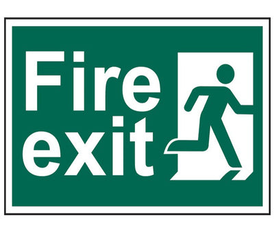 Fire Exit Man Running Right
