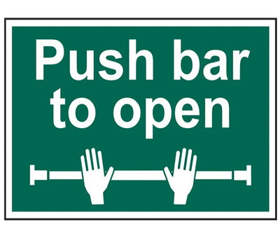 Scan Push Bar To Open - PVC 300 x 200mm – – Now available at MTN Shop UK.